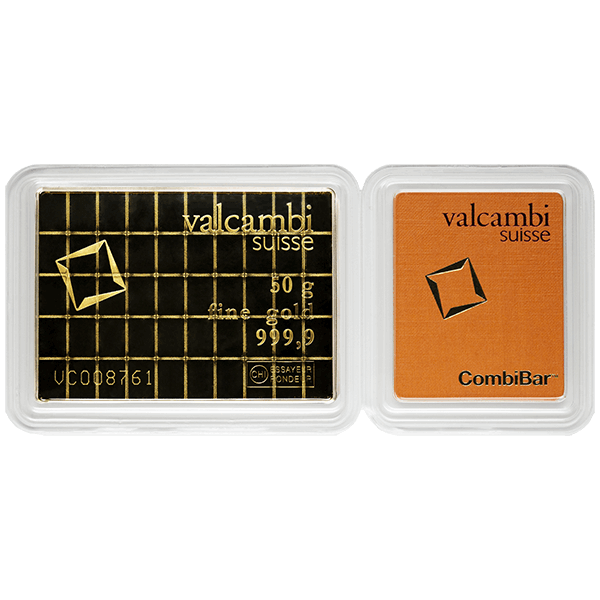 50 GRAM GOLD COMBI BAR VALCAMBI