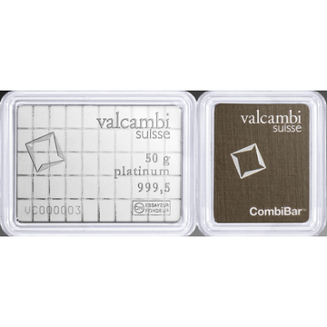 50 GRAM PLATINUM COMBI-BAR VALCAMBI