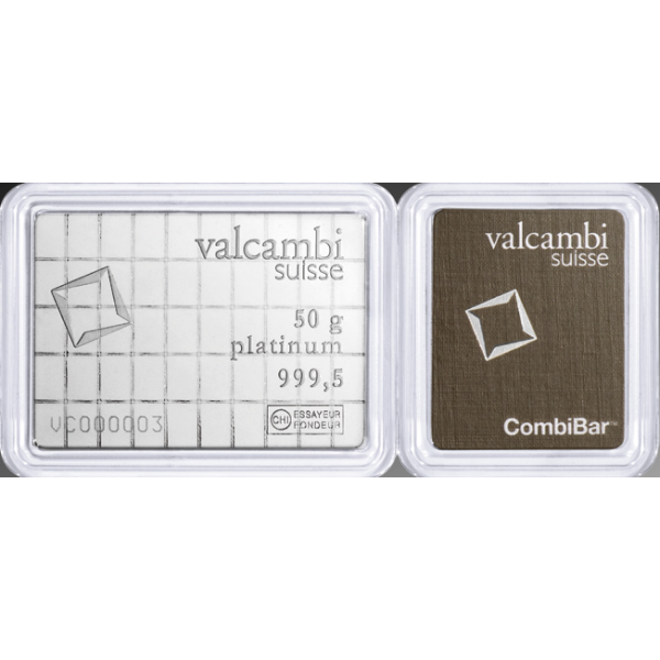 50 GRAM PLATINUM COMBI-BAR VALCAMBI