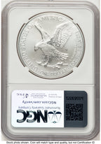 2021-W TY2 Burnished Silver Eagle 1 oz Jeff Garrett Red Book NGC MS70