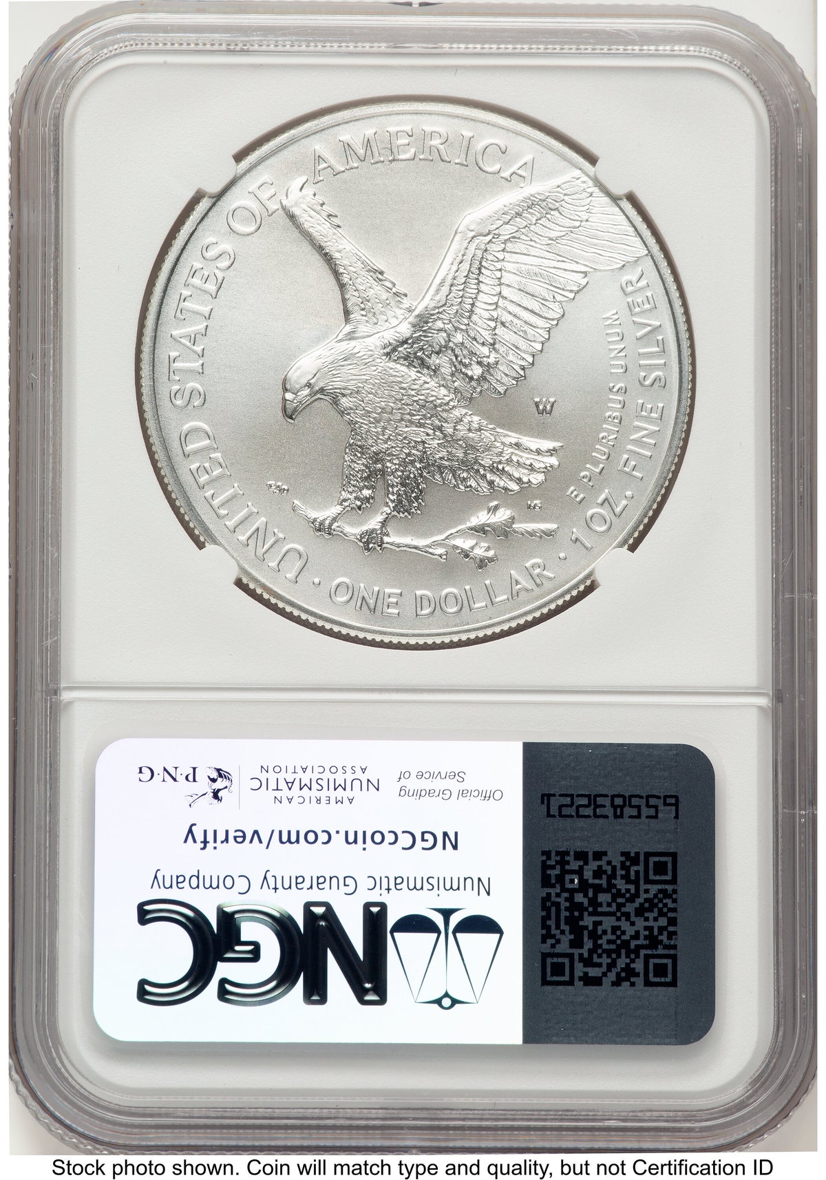 2021-W TY2 Burnished Silver Eagle 1 oz Jeff Garrett Red Book NGC MS70