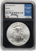 2014 Silver Eagle NGC MS70 Ed Moy