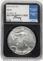 2015 Silver Eagle NGC MS70 Ed Moy