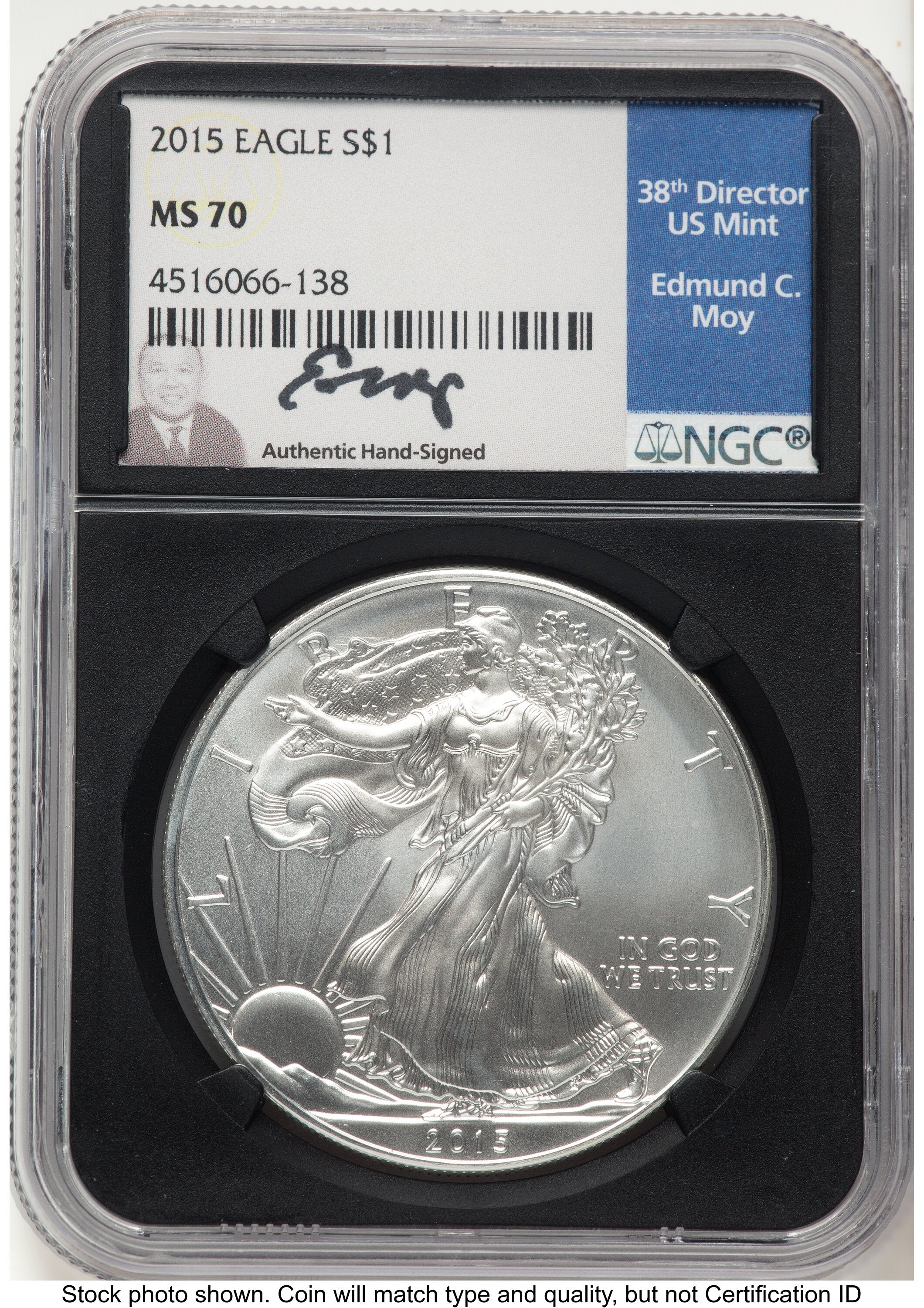 2015 Silver Eagle NGC MS70 Ed Moy