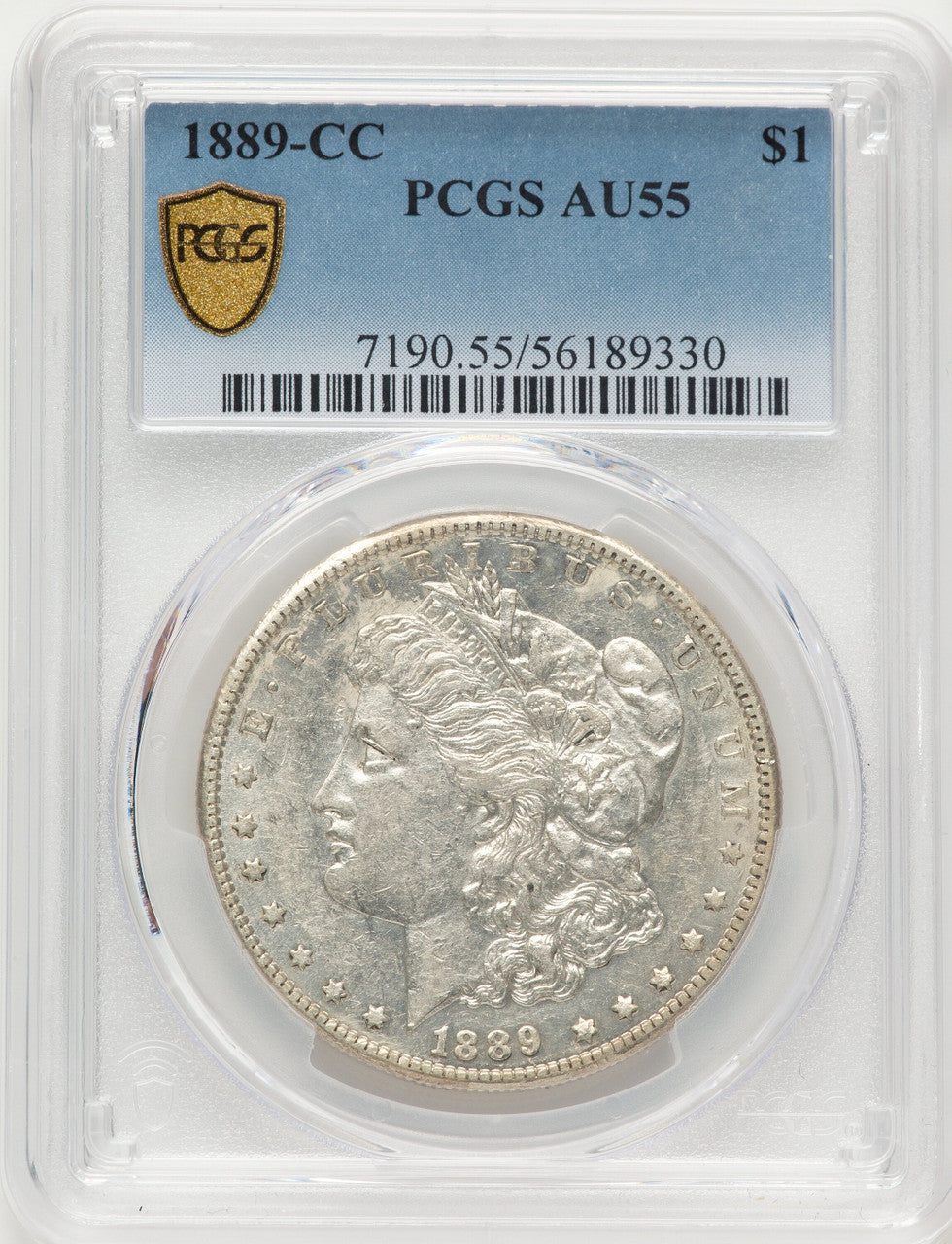 1889-CC Morgan Dollar PCGS AU55
