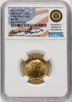 2016-W 10C-25C-50C Gold Centennial Three Coin Set ER NGC SP70 Miles Standish