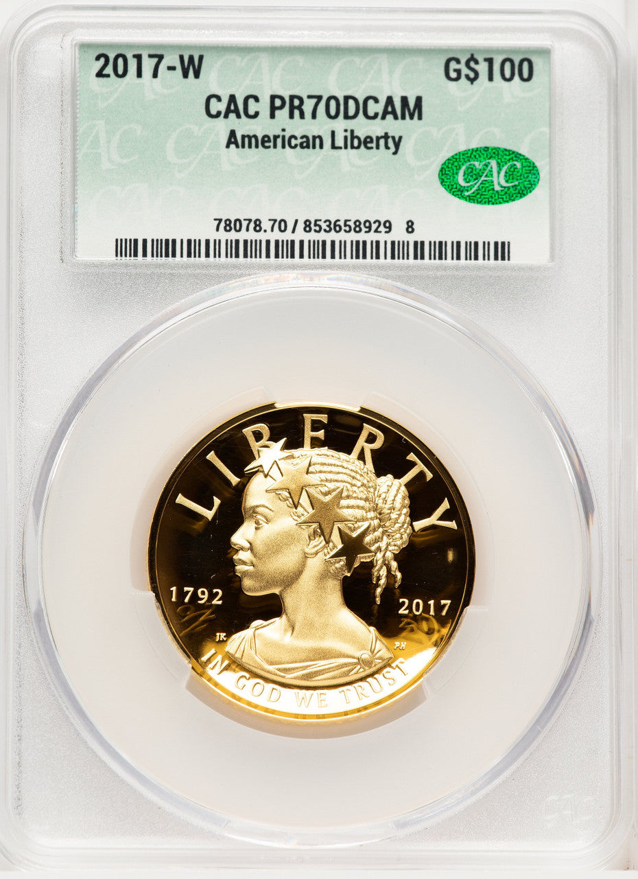 2017-W G$100 American Liberty High Relief Non Designation CACG PR70