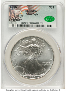 1995 Silver Eagle Ron Drzewucki CACG MS70