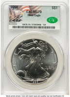 1998 Silver Eagle Ron Drzewucki CACG MS70