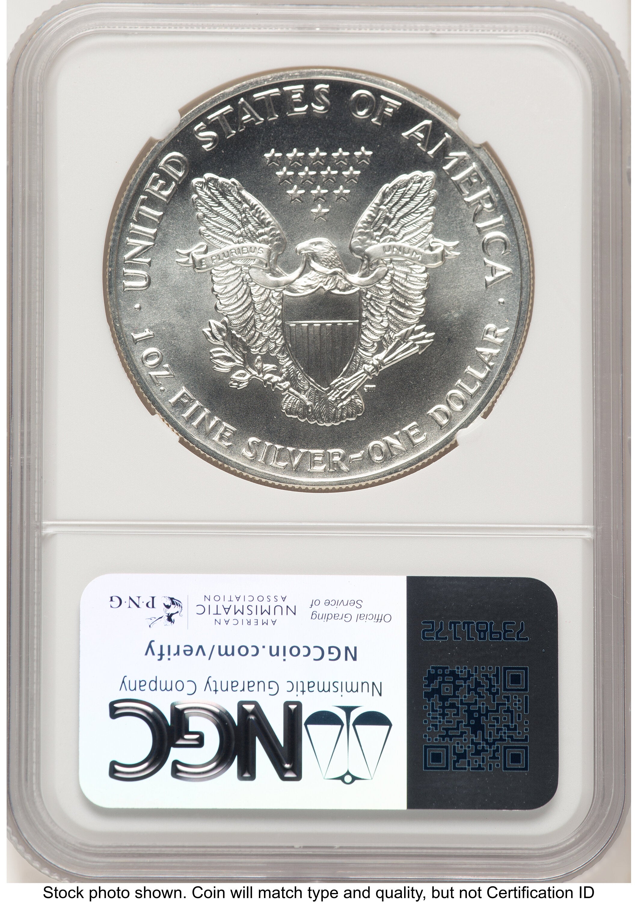 1989 Silver Eagle Mike Castle From US Mint Sealed Box NGC MS70