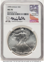 1995 Silver Eagle Mike Castle NGC MS70