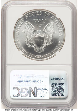 1995 Silver Eagle Mike Castle NGC MS70
