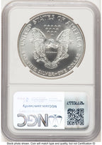 1995 Silver Eagle Mike Castle NGC MS70