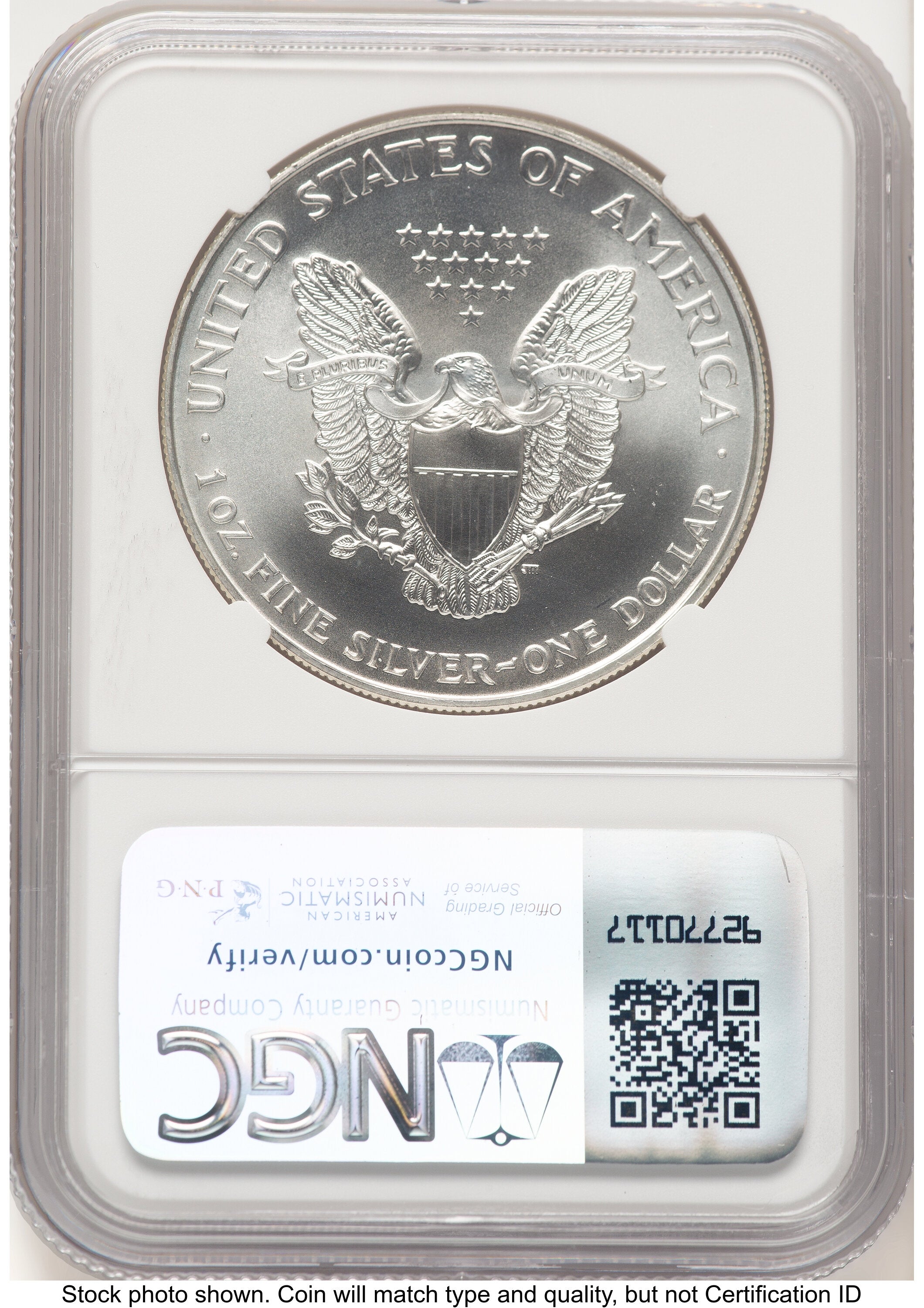 1995 Silver Eagle Mike Castle NGC MS70