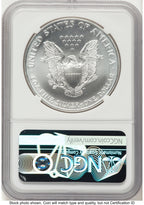 1997 Silver Eagle Brown Label NGC MS70
