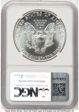 1986-(S) Silver Eagle Kenneth Bressett Portrait From US Mint Sealed Box NGC MS70