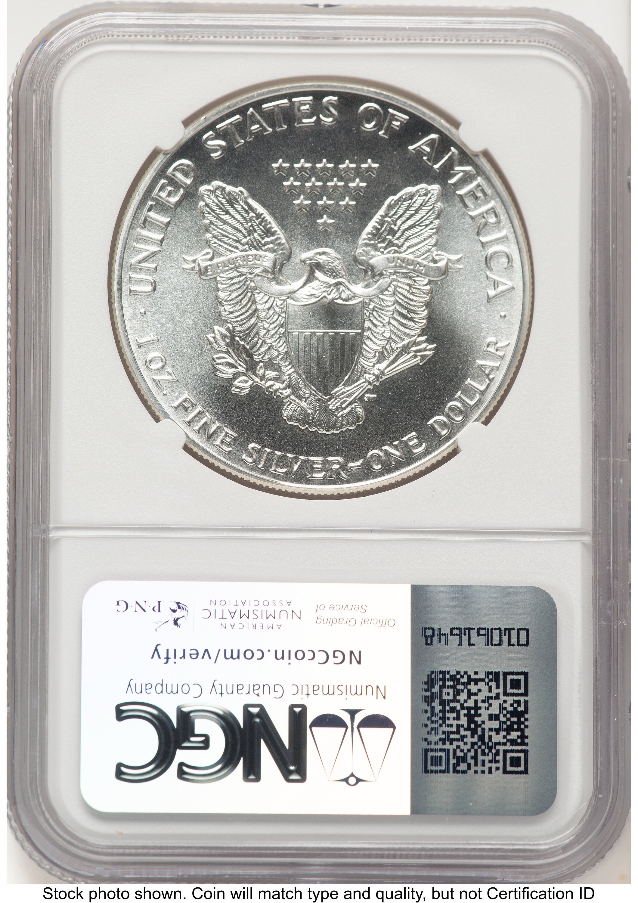 1986-(S) Silver Eagle Kenneth Bressett Portrait From US Mint Sealed Box NGC MS70