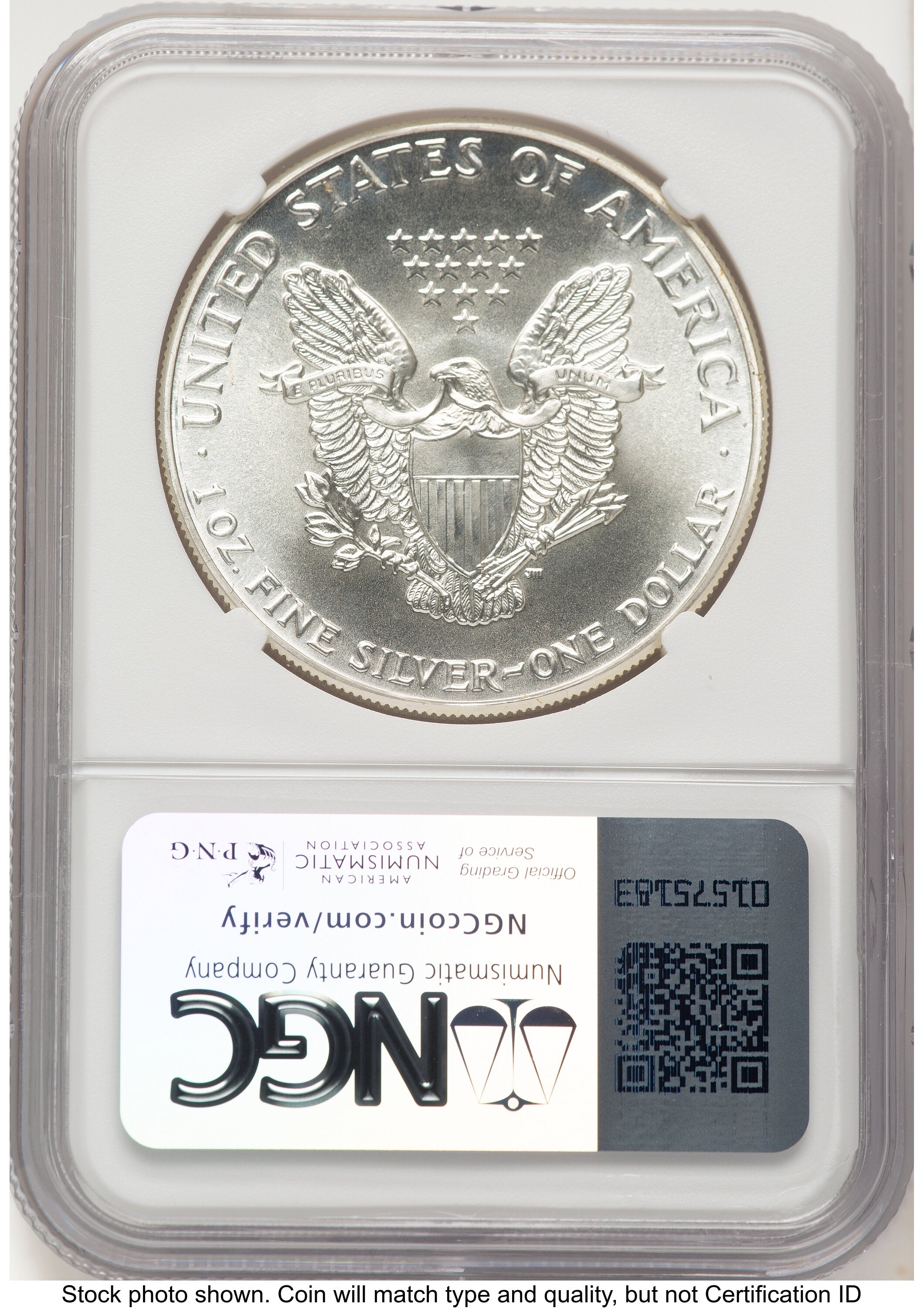 1986-(S) Silver Eagle Early Production Kenneth Bressett Portrait From US Mint Sealed Box NGC MS70