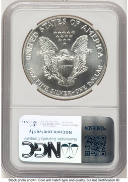 1990 Silver Eagle Early Production Mike Castle From US Mint Sealed Box NGC MS70