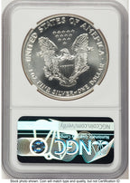 1990 Silver Eagle Brown Label NGC MS70