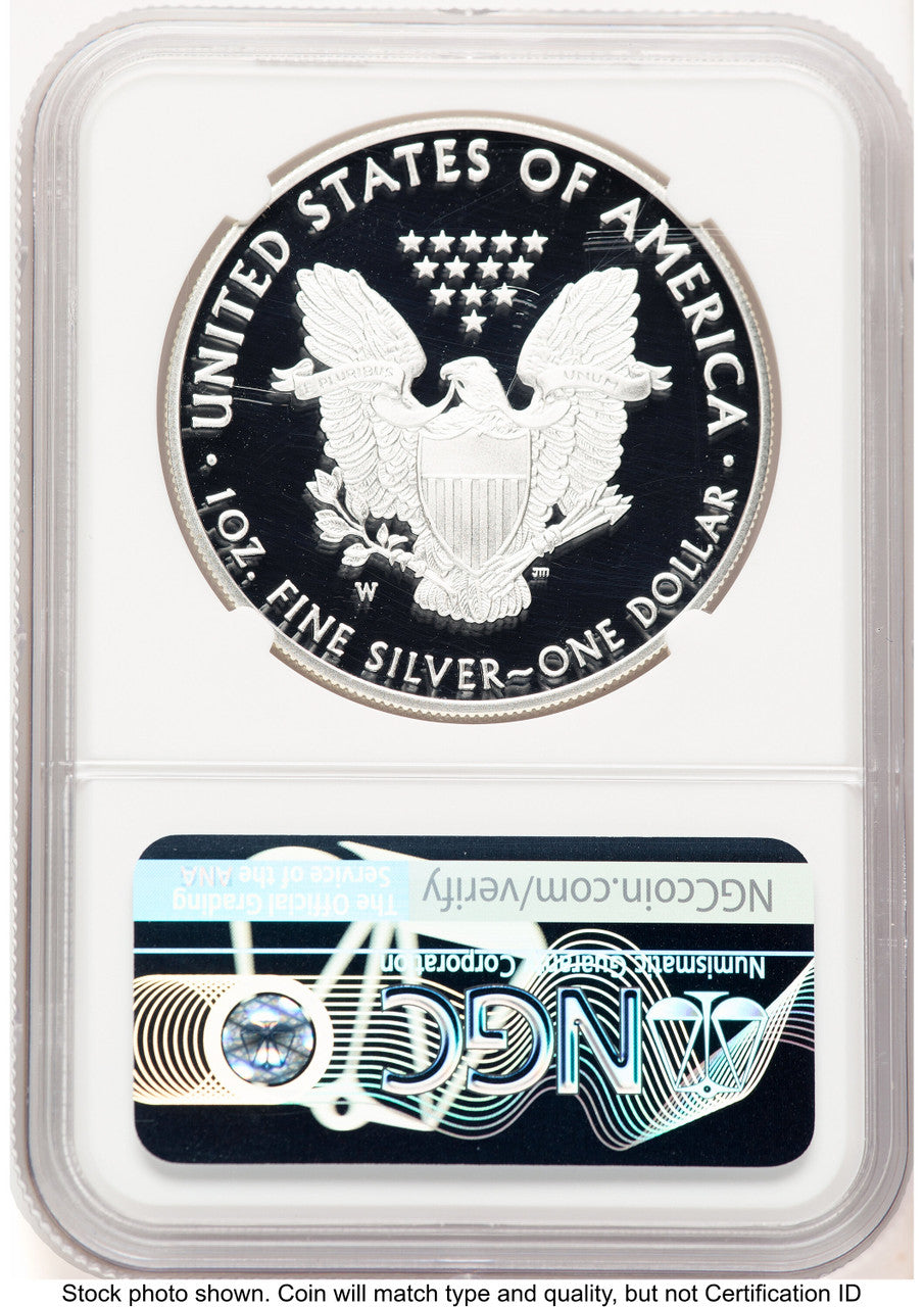 2020-W Proof Silver Eagle 1 oz ER Mike Castle NGC PF70
