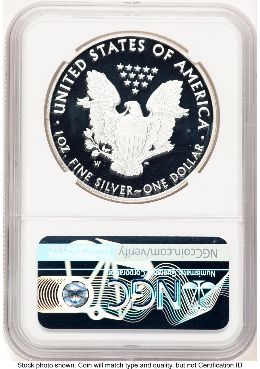 2020-W Proof Silver Eagle 1 oz FDI Mike Castle NGC PF70