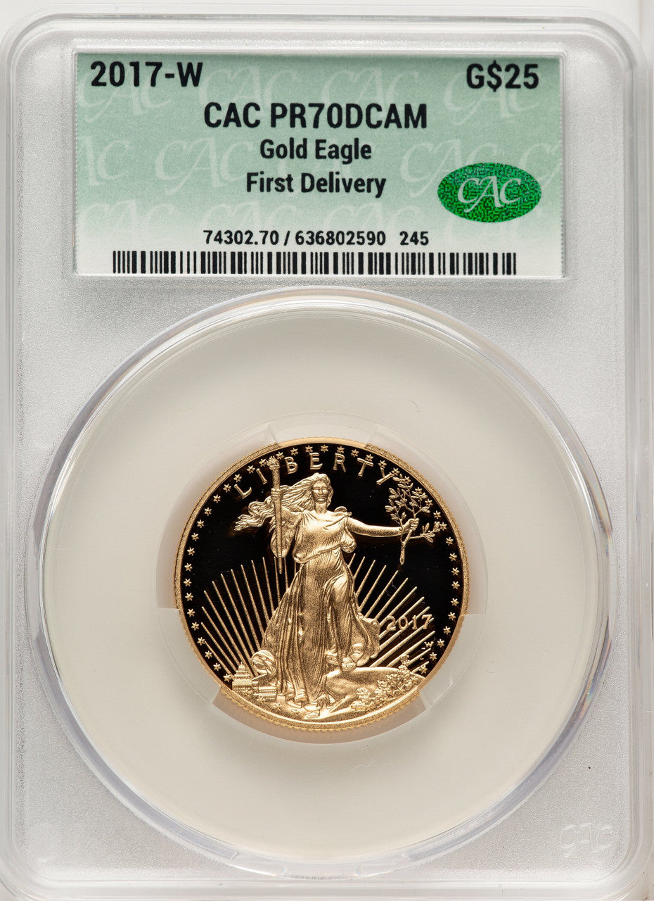 2017-W Gold American Eagle 4-Coin Set First Delivery CACG PR70