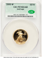 2005-W Proof Gold Eagle 1/4 oz Non Designation CACG PR70