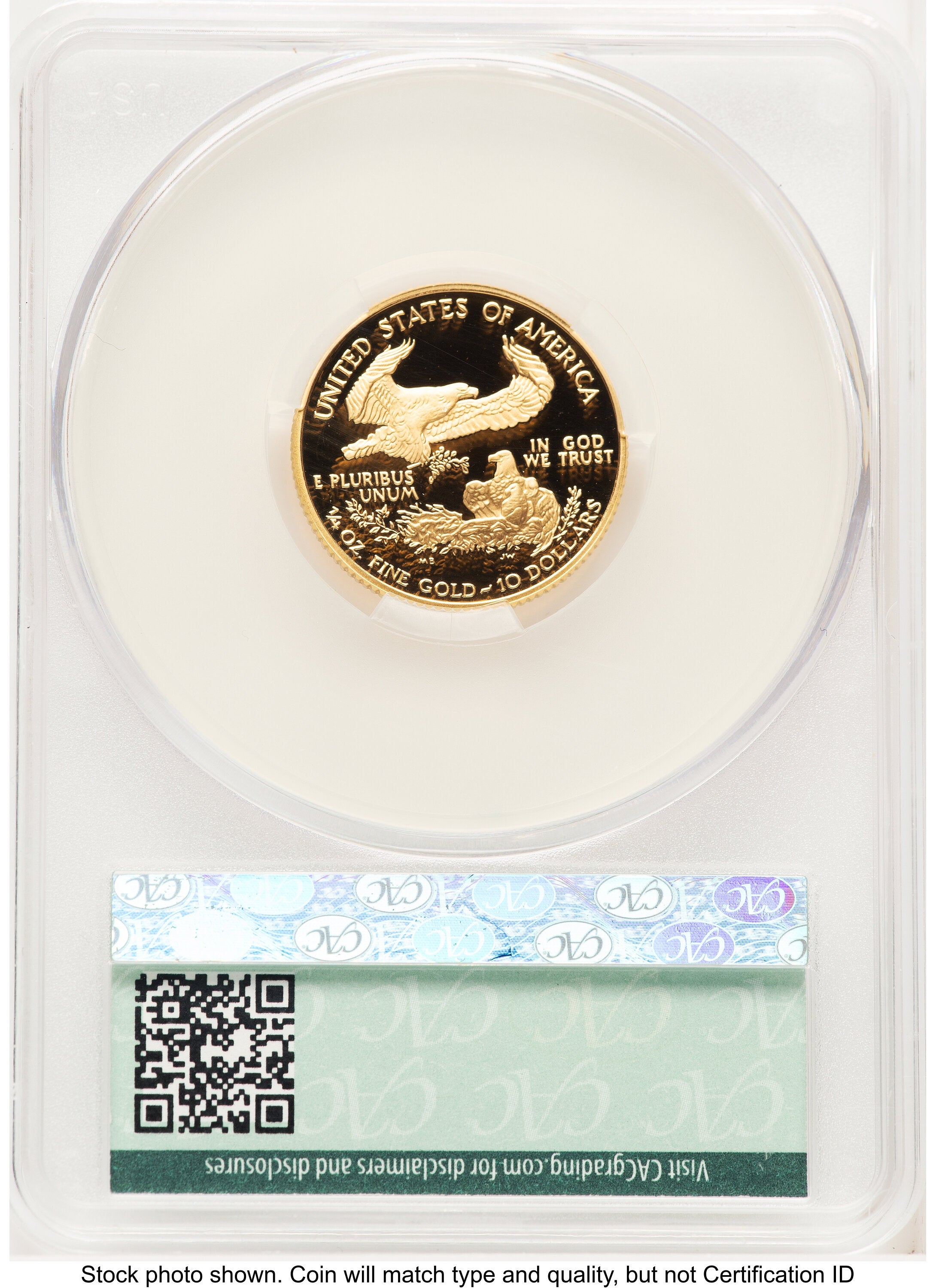 2004-W Proof Gold Eagle 1/4 oz Non Designation CACG PR70