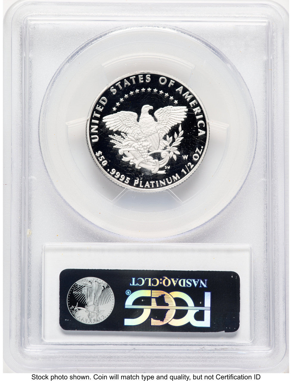 2005-W Proof Platinum Eagle 1/2 oz Blue Gradient PCGS PR70