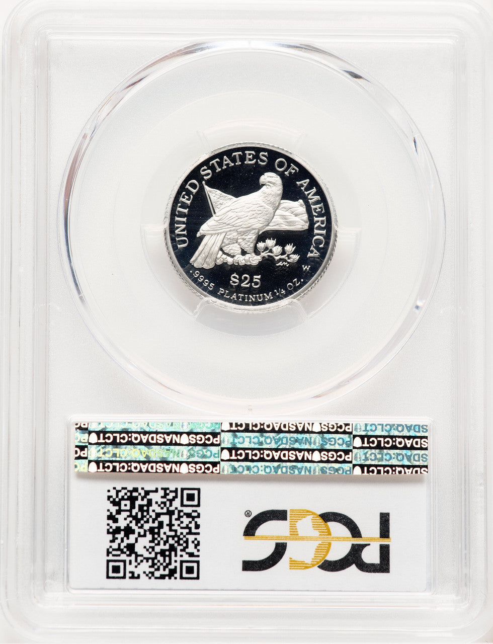 2003-W Proof Platinum Eagle 1/4 oz Blue Gradient PCGS PR70