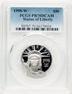 1998-W Proof Platinum Eagle 1/2 oz Blue Gradient PCGS PR70