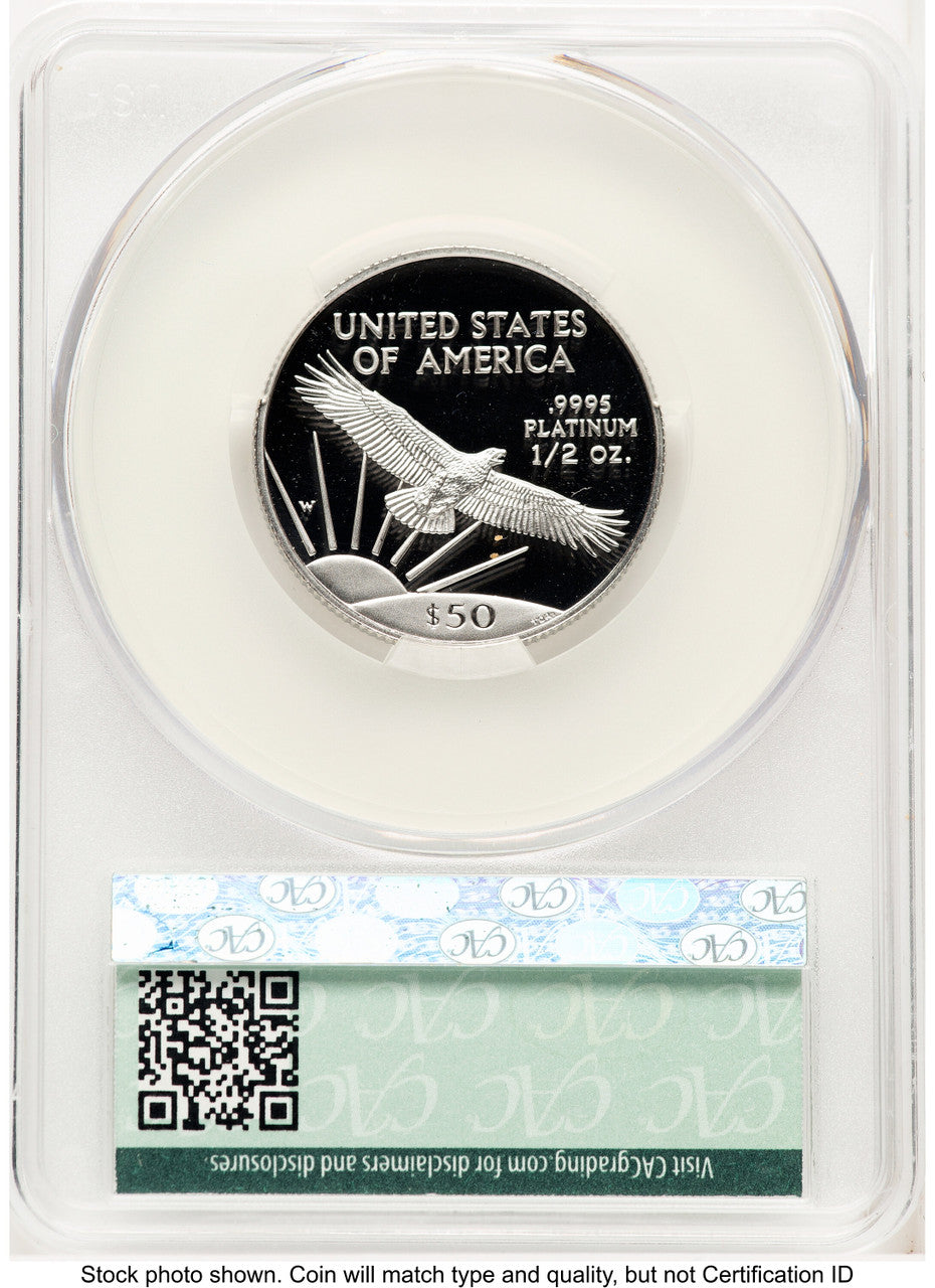 1997-W Proof Platinum Eagle 1/2 oz Non Designation CACG PR70