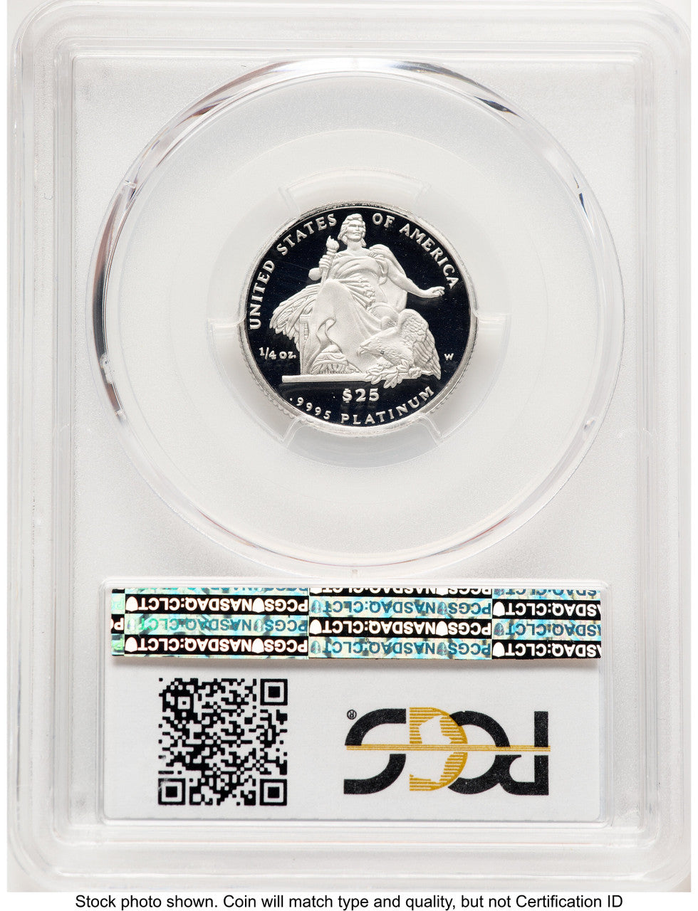 2004-W Proof Platinum Eagle 1/4 oz Blue Gradient PCGS PR70