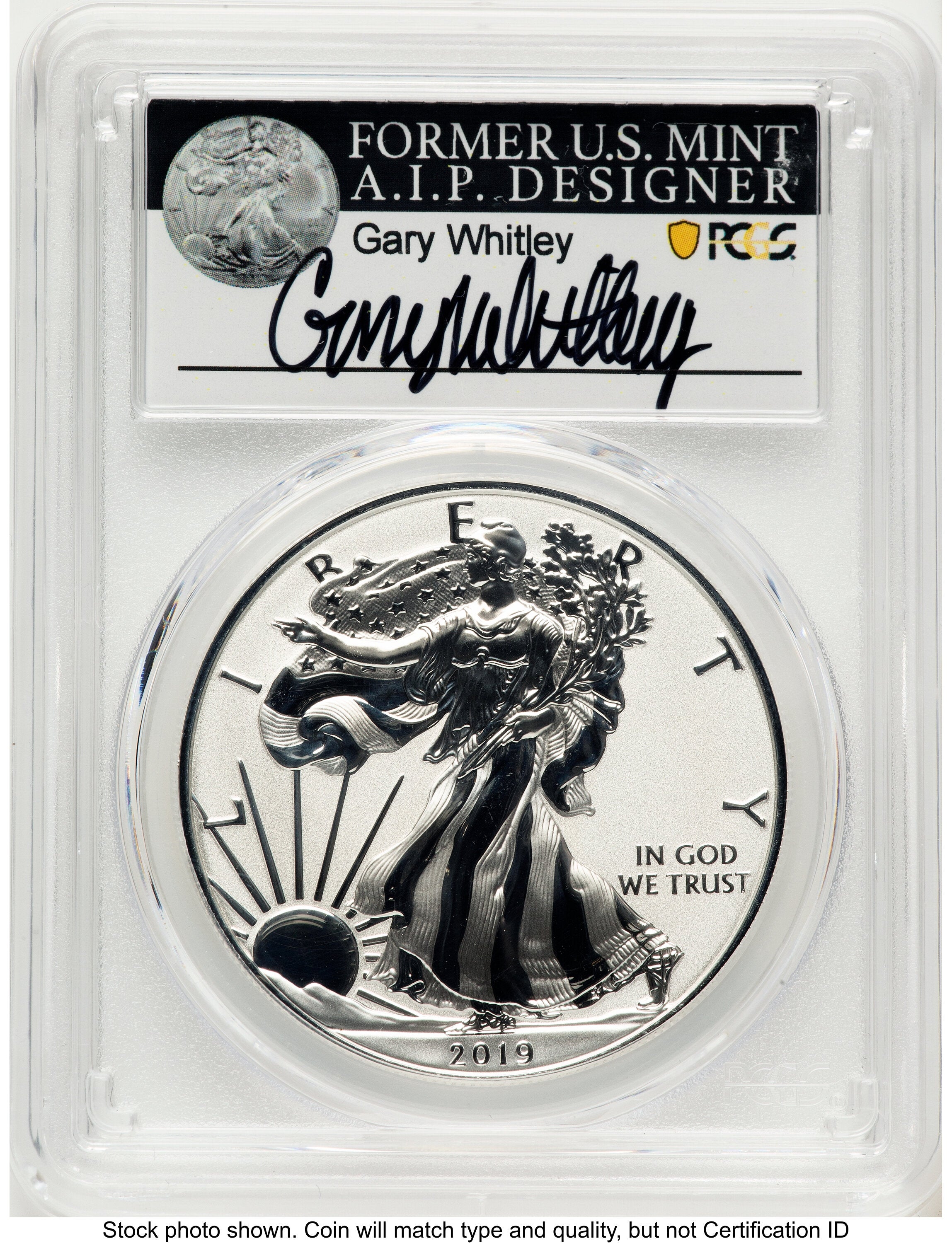2019-S Enhanced Reverse Proof Silver Eagle 1 oz FS Gary Whitley PCGS PR70
