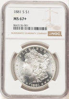 1881-S Morgan Dollar NGC MS67+ (520443005)