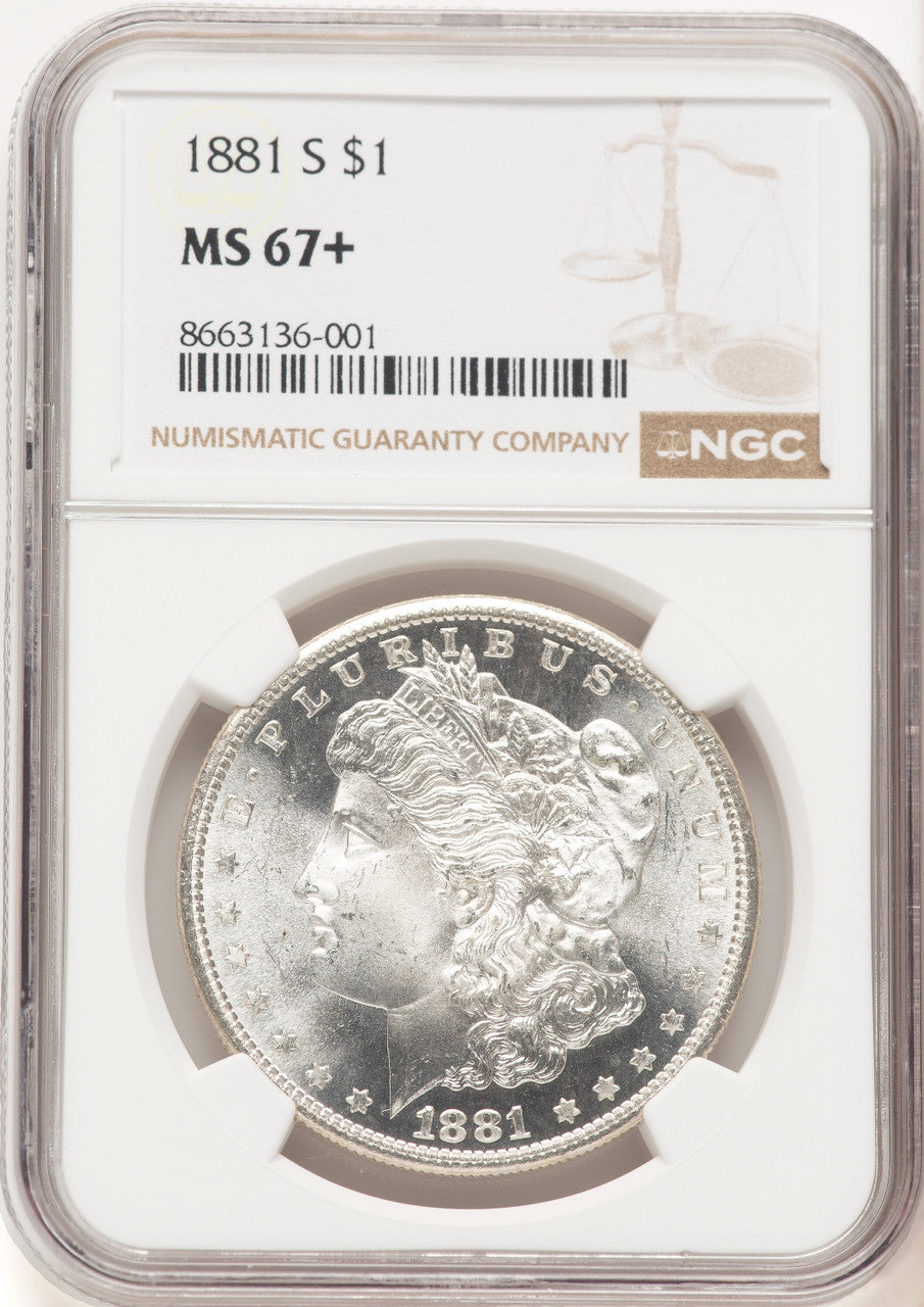 1881-S Morgan Dollar NGC MS67+ (520443005)