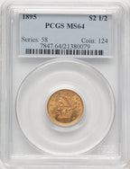 1895 $2.50 Liberty Quarter Eagle PCGS MS64 (520492001)