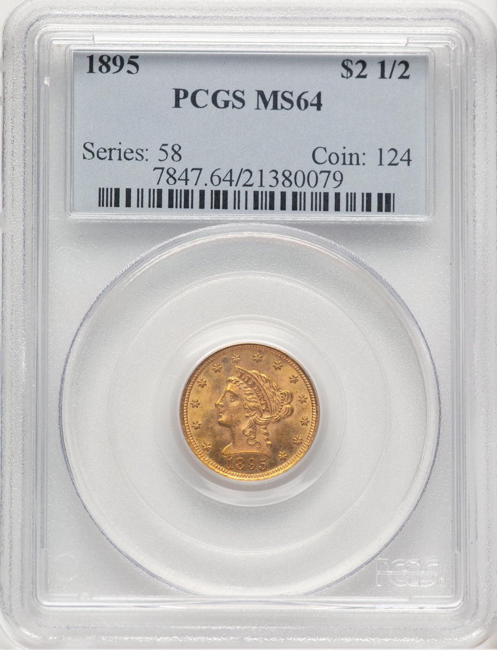 1895 $2.50 Liberty Quarter Eagle PCGS MS64 (520492001)