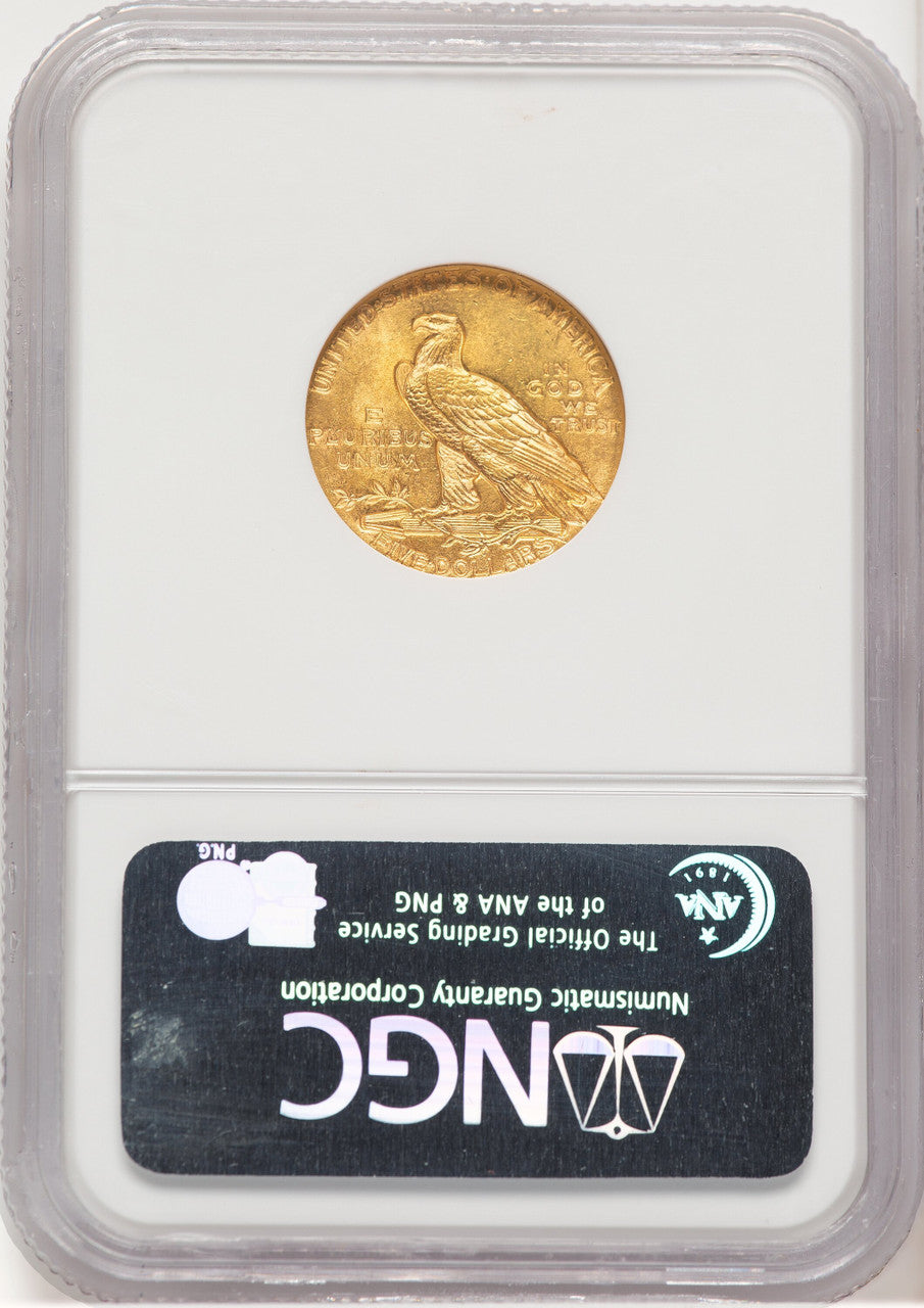 1911 $5 Indian Half Eagle NGC MS63 (520492022)