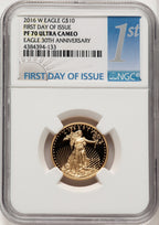 2016-W Gold American Eagle 4-Coin Set FDI NGC PF70
