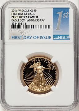 2016-W Gold American Eagle 4-Coin Set FDI NGC PF70