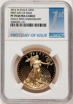 2016-W Gold American Eagle 4-Coin Set FDI NGC PF70
