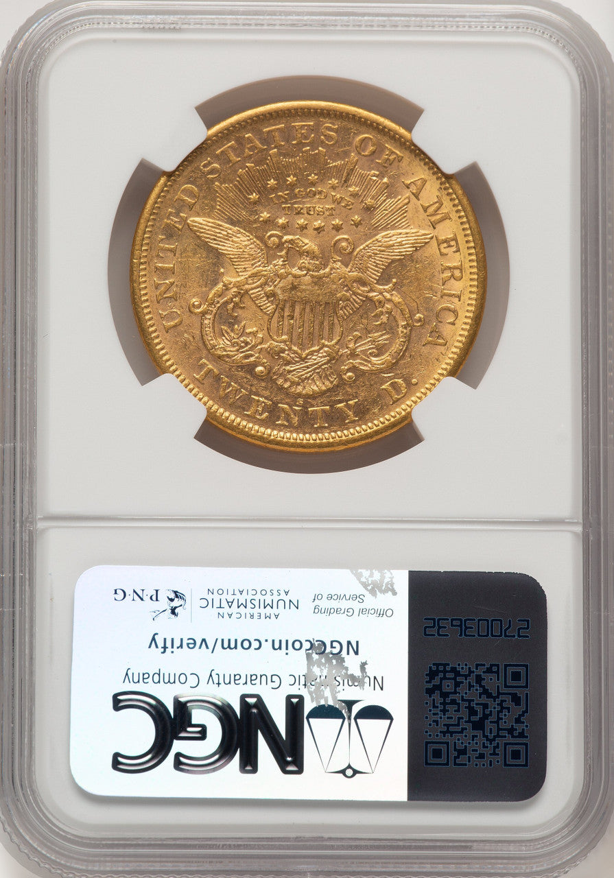 1870-S $20 Liberty Double Eagle NGC AU55