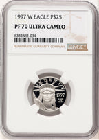 1997-W Proof Platinum Eagle 1/4 oz Brown Label NGC PF70