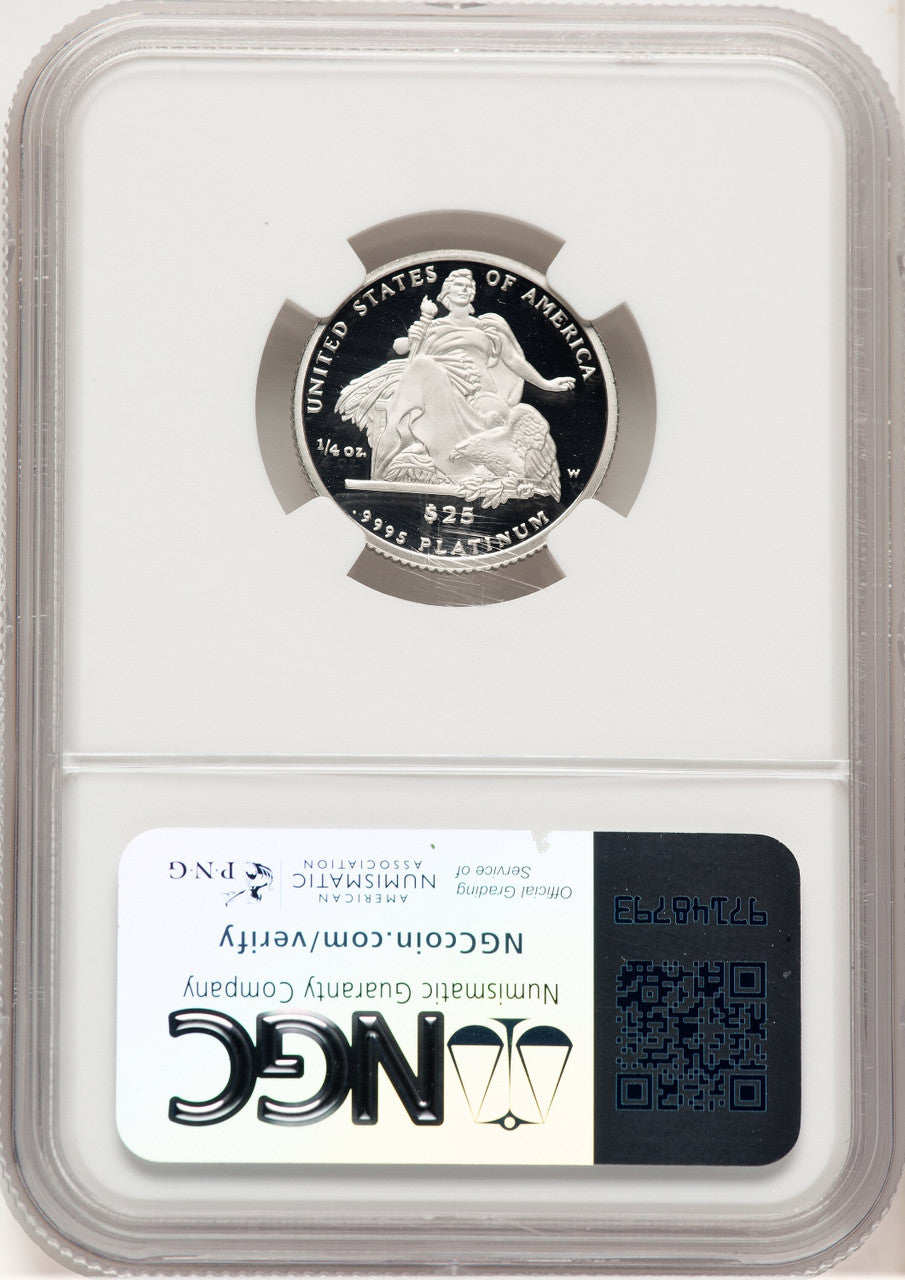 2004-W Proof Platinum Eagle 1/4 oz Brown Label NGC PF70