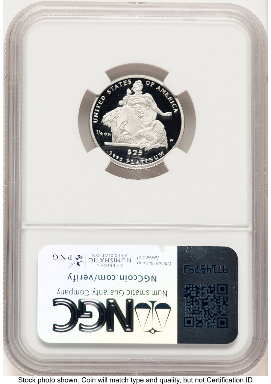 2004-W Proof Platinum Eagle 1/4 oz Brown Label NGC PF70 (520703024)