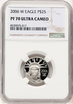 2006-W Proof Platinum Eagle 1/4 oz Brown Label NGC PF70