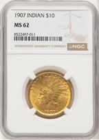 1907 $10 No Motto Indian Eagle NGC MS62 (520743028)