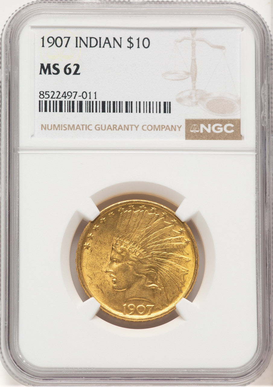 1907 $10 No Motto Indian Eagle NGC MS62 (520743028)